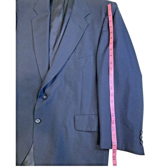 Heisman Trophy Collection Suit Mens 40 Navy Blue Two Piece Blazer Pants Made USA - Picture 7 of 12